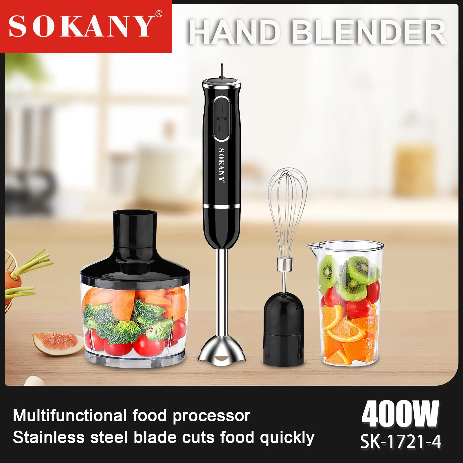 Small Appliance in Stock Hand Blender Wholesale - SOKANY 3