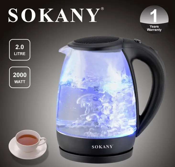 Electric Kettle Wholesale 360° Cordless Power Base for Ease of Use - - SOKANY 3
