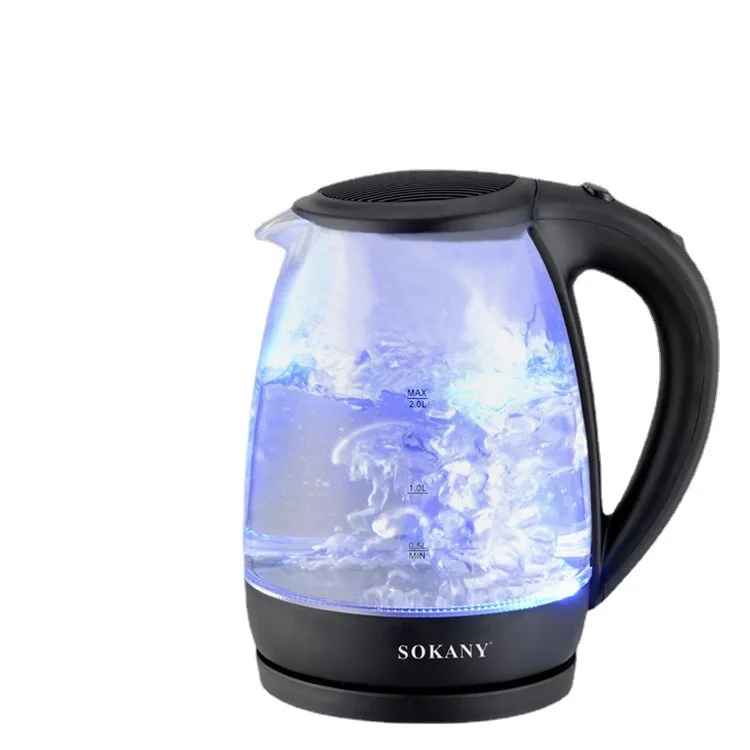 SOKANY SK-601 Şüşə Çaydan 2000W Güclü və 2.0L Tutumlu 1