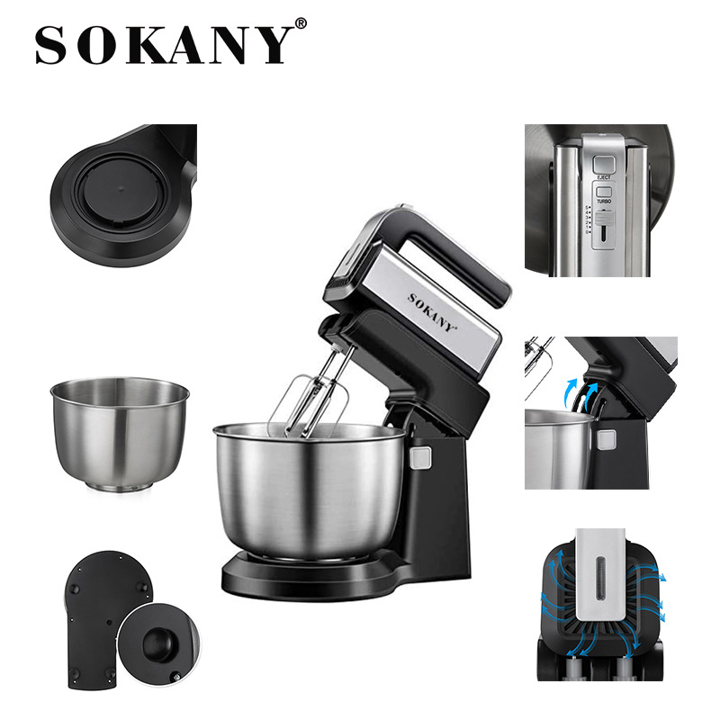 SOKANY CX-6652 Kneading Machine with 5 Speeds and 3.5L Stainless