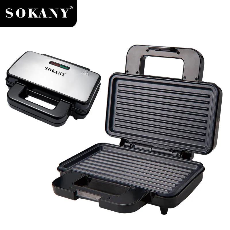 Ыстыққа төзімді пластик корпусы бар SOKANY SK-BBQ-227 жабыспайтын гриль 1