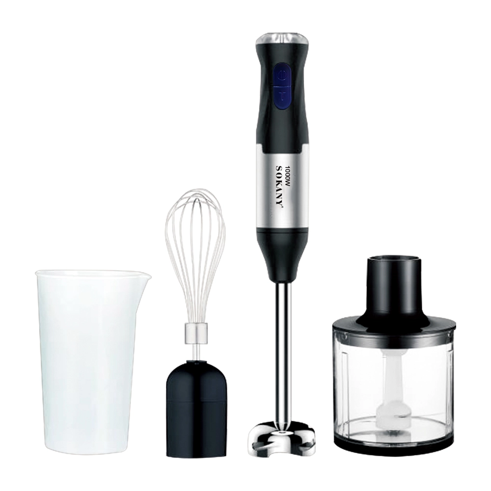 SOKANY SK-1711-4 4-in-1 Hand Blender with 1000W Power and Stainless Steel Shaft 1