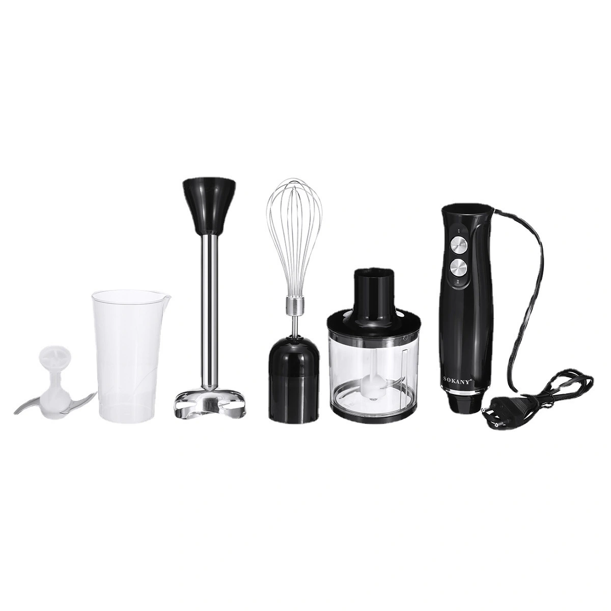Liquidificador manual e processador de alimentos multifuncional SOKANY SK-1710-4 com potência de 1000 W 1