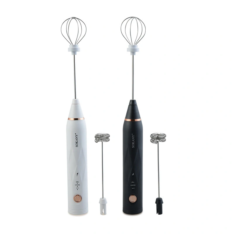 Pembancuh Tangan Mini SOKANY SK-201A dengan Whisk Keluli Tahan Karat dan Tetapan 3 Kelajuan 1