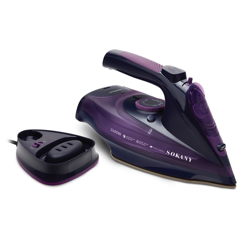 Ferro a vapor SOKANY SK-2085 com controle de vapor variável e potência de 2.400 W 1