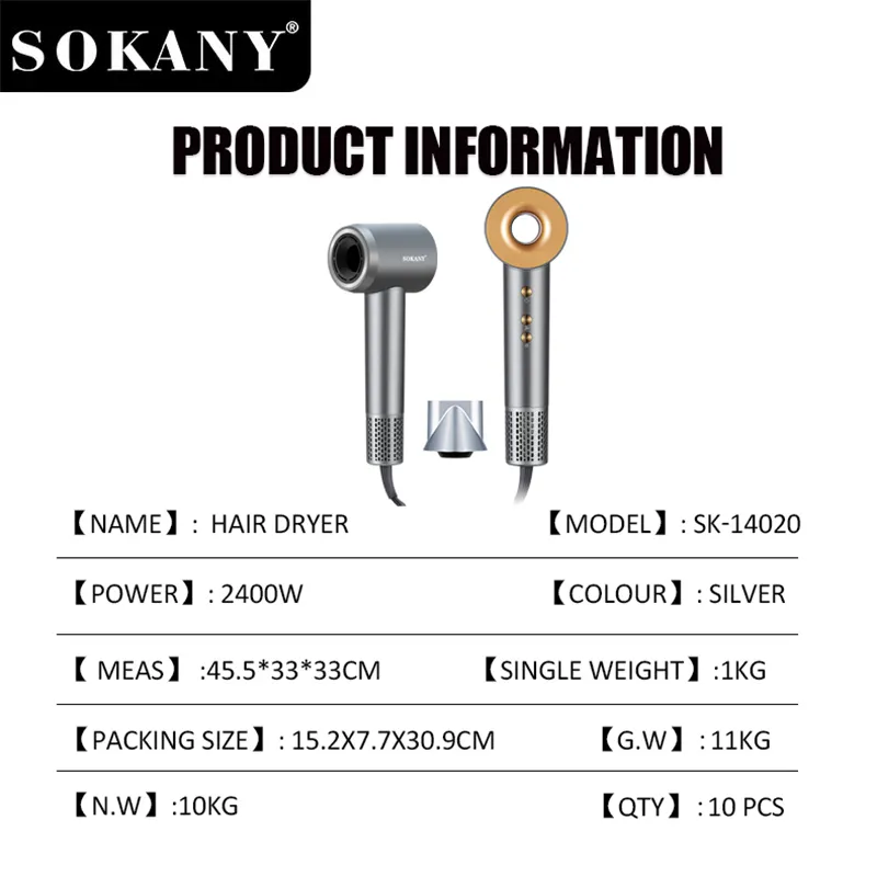 SOKANY-ის თმის საშრობების ფასების სია 4