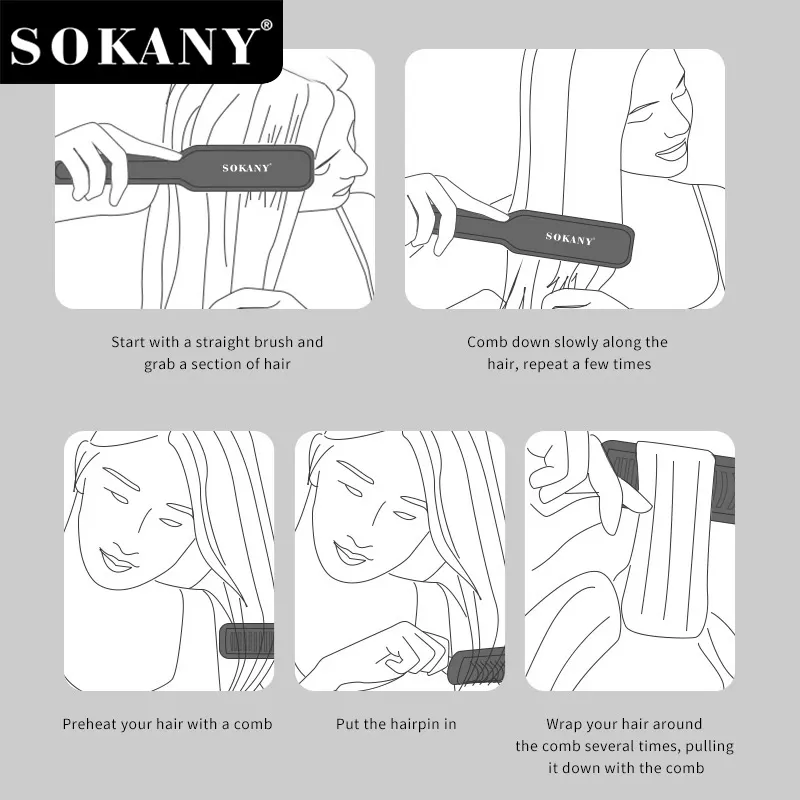 SOKANY Hair Straightener Brush Company and the Rest Payment Before Shipment.) Hair Straightener Brush Company Wholesaler 6