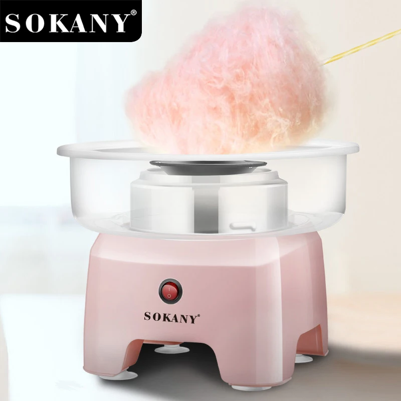 SOKANY SK-520 Cotton Candy Maker One Click on Splash-Proof Design
