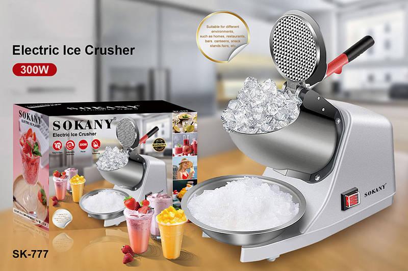 SOKANY SK-777 Vertical Ice Crusher - 260W Silent Motor, 500g, 50dB