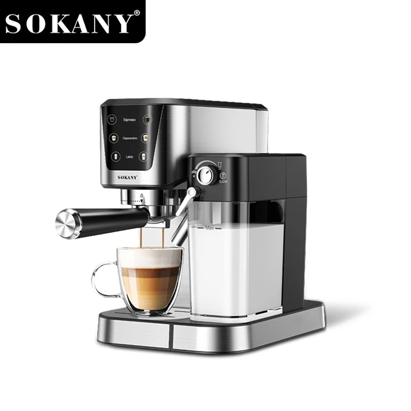 SOKANY SK-04027 20Bar All-in-One Coffee Maker with 1.0L Water Tank, 700ML Milk Tank & Touch Screen 1
