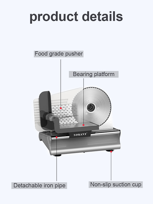 SOKANY Custom Stainless Steel Electric Food Slicer Factory