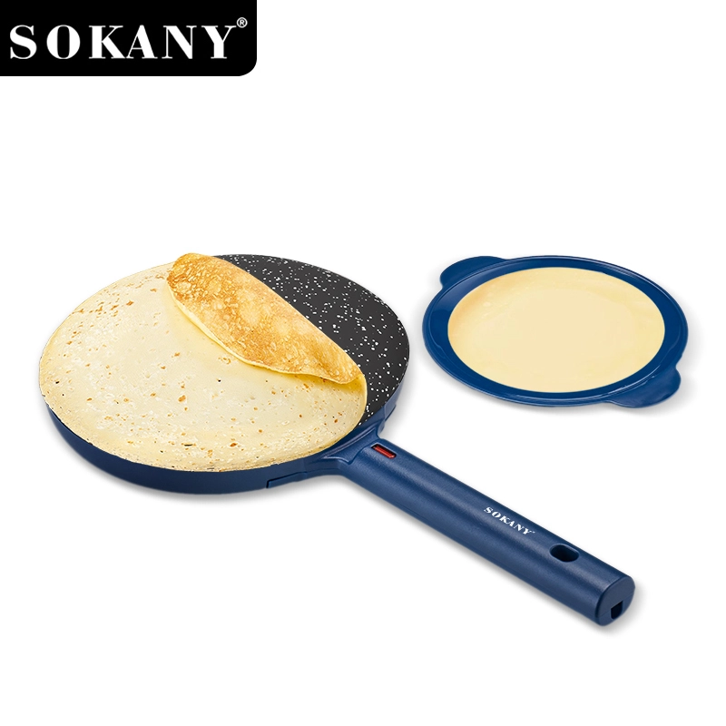 Sokany SK-07057 CREPE MAKER- ით, რომელსაც აქვს ჯოხი დაფარული გათბობის ფირფიტებით და გადახურვის დაცვით 1