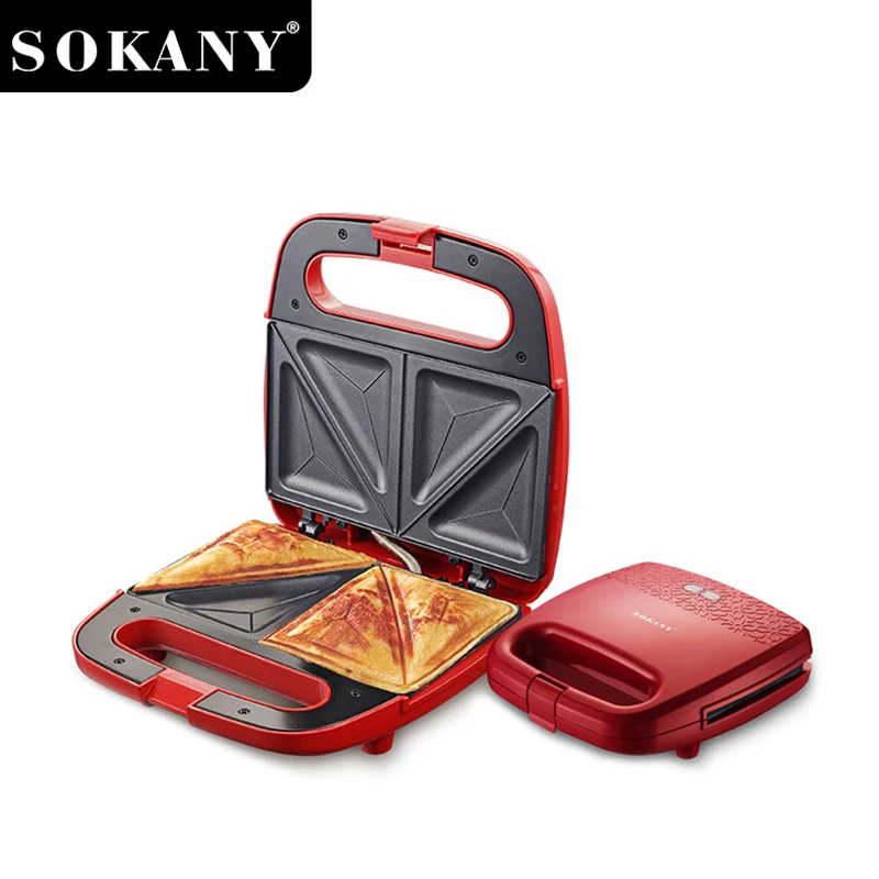 Sokany SK -08051 750W სენდვიჩის მწარმოებელი არა - ჯოხიანი საფარით და სითბოსთან - რეზისტენტული პლასტიკური სხეული 1