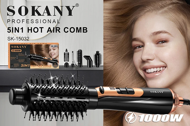 SOKANY - 1000W 5-in-1 Hot Air Comb Manufacturer & Supplier
