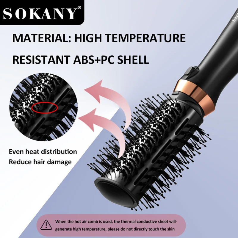 SOKANY - Wholesale 1400W 4-in-1 Hot Air Comb with 4 Styling Brushes