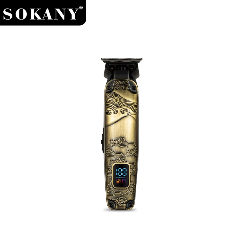 Sokany SK-16058 2000mAh USB-C Cabelo recarregável com lâmina de aço inoxidável & Tela LCD 1