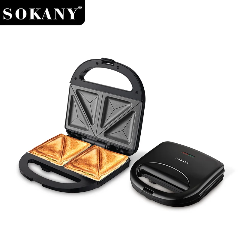 Sokany SK-08060 produttore di sandwich da 750W con rivestimento antiaderente e corpo di plastica resistente al calore 1