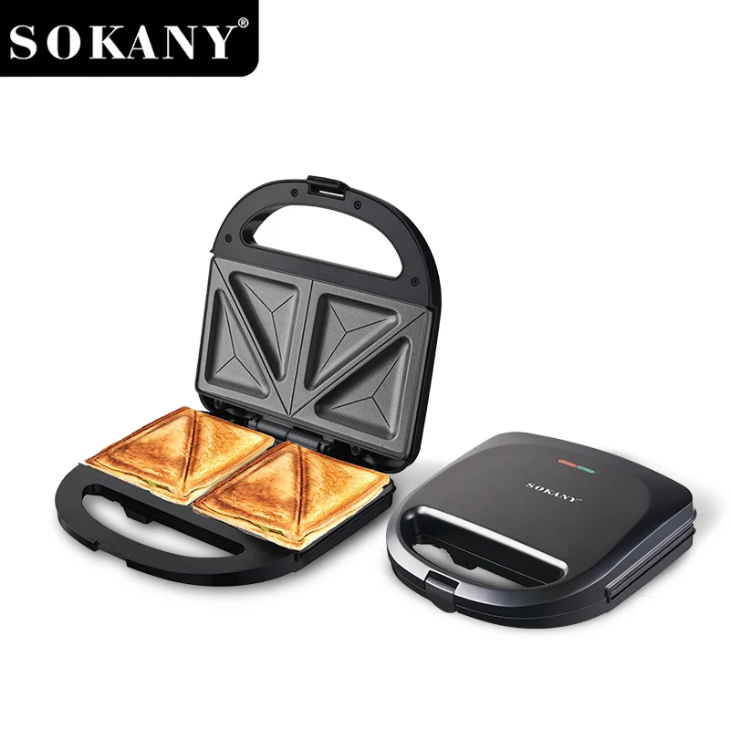 SOKANY  SK-08061 750W Sandwich Maker with Non-stick Coating and Heat-resistant Plastic Body 1