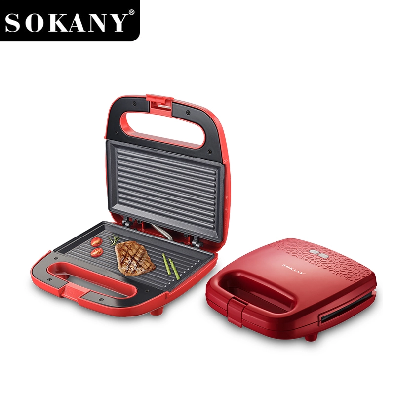 Sokany SK-08065 750W Grill Maker dengan badan tahan panas dan penunjuk kuasa 1