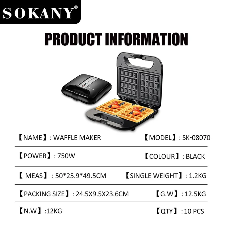 Products Mini Waffle Maker SOKANY and the Rest Payment Before Shipment.) Supply 4