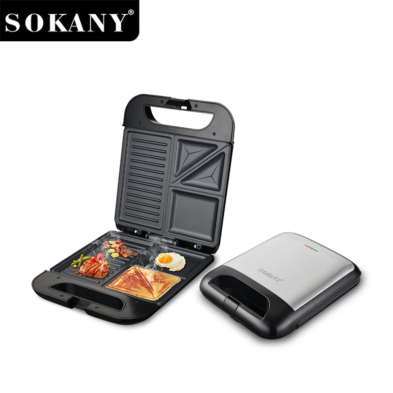 SOKANY  SK-08127 1400W Breakfast Maker with Bakelite Housing and Die - cast Aluminum Teflon Coating 1