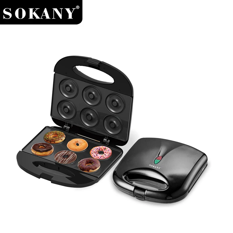 Sokany SK -08042 produttore di ciambelle da 750w con calore - corpo di plastica resistente e rivestimento non stick 1