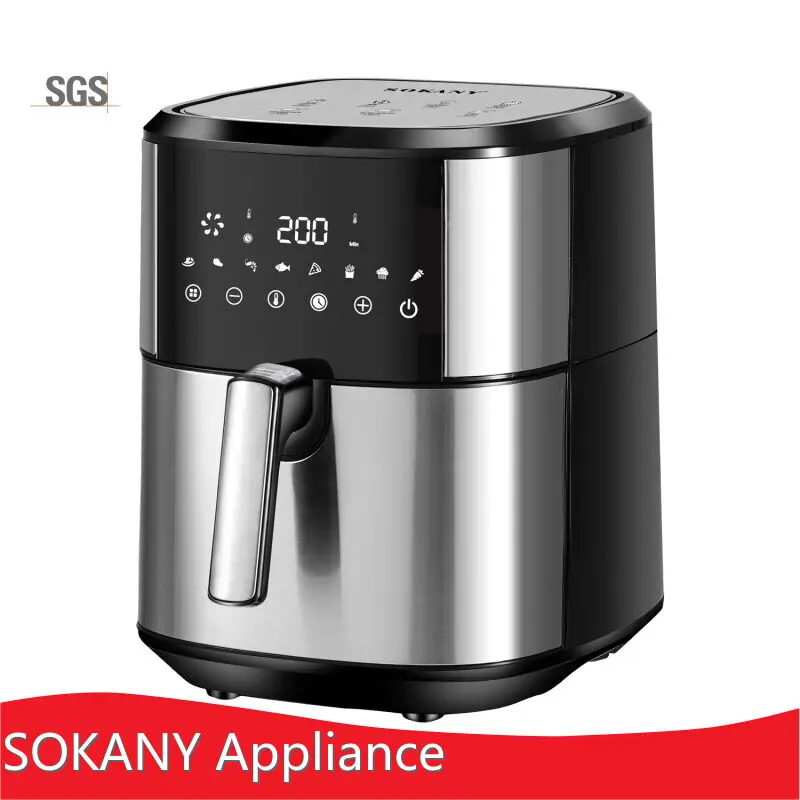 ჰაერის ფრიტიურნი საუკეთესო ჰაერის ფრიტიურნი მარაგშია, რეგულირებადი ტემპერატურა 80°C-დან 200°C-მდე მწარმოებლების მიერ 1