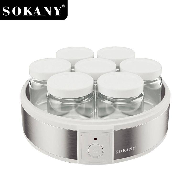 SK-08017 Çok Çeşitli Aromalı Bölmeli Kaplı Yoğurt Makinesi 7 Kavanoz 1