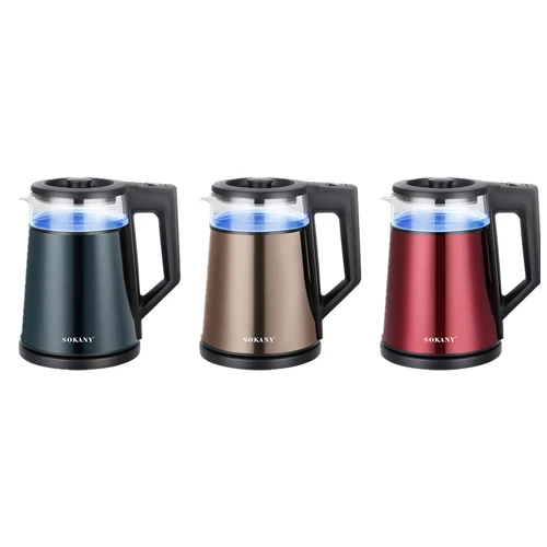 SOKANY SK-SH-1076 Қуаты 2000 Вт және сыйымдылығы 1,7 л электр шәйнек 1