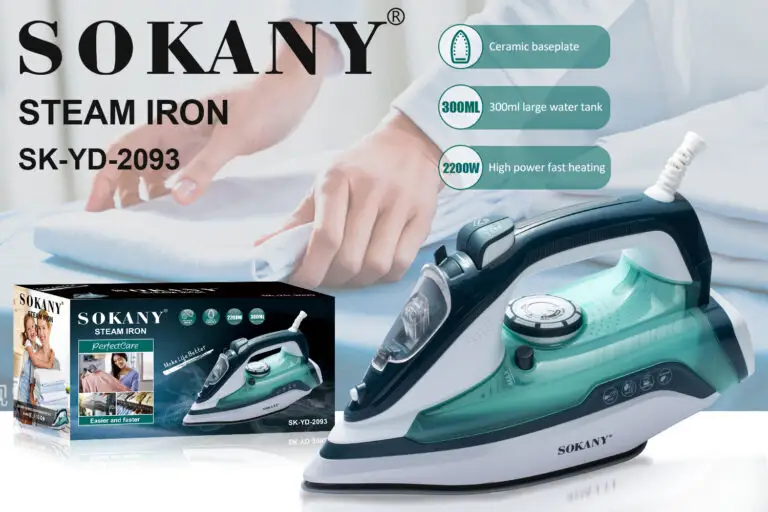 Vertikales Dampfbügeleisen mit Keramiksohle von SOKANY 4