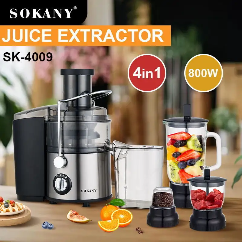 Sokany SK-4009 4-em-1 Multifuncionista multifuncional com motor de 800w e lâmina de aço inoxidável-1 2