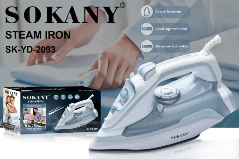 Vertikales Dampfbügeleisen mit Keramiksohle von SOKANY 3