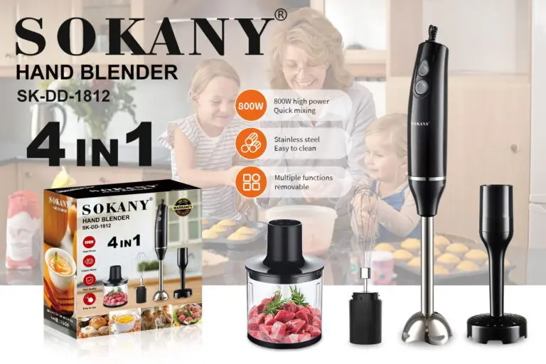 SOKANY SK-DD-1812 Hand Blender | Stainless Steel Shaft | 800W Power