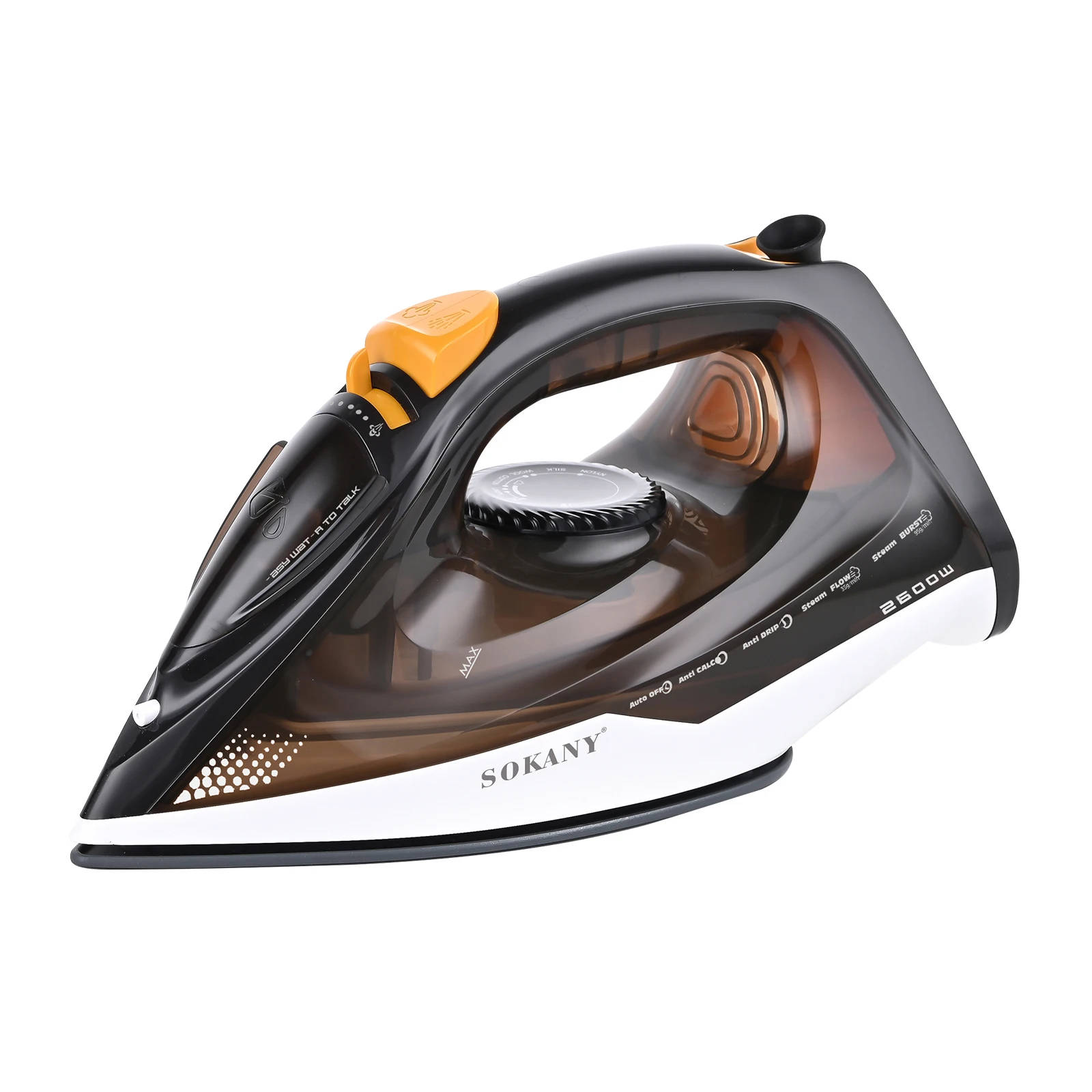 Дарзӯзи буғӣ SOKANY SK-YD-2125 бо тахтаи сафолӣ ва зарфи об 300 мл 1