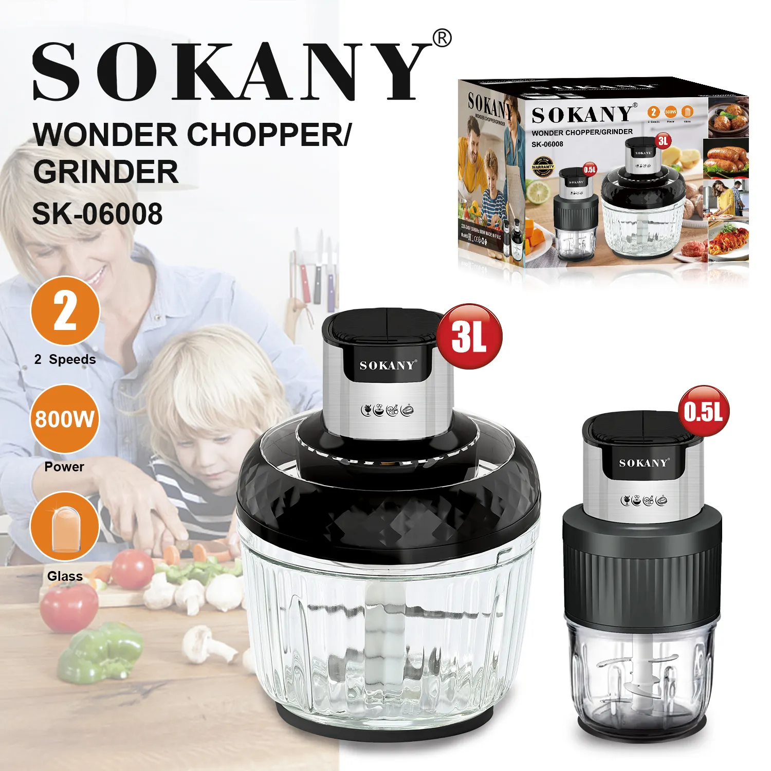 Sokany Blender Machine Fabricantes compactos e leves para fácil armazenamento 2