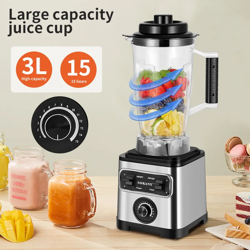SOKANY SK-3333 Multifunctional Food Processor | 6600W Power | Top