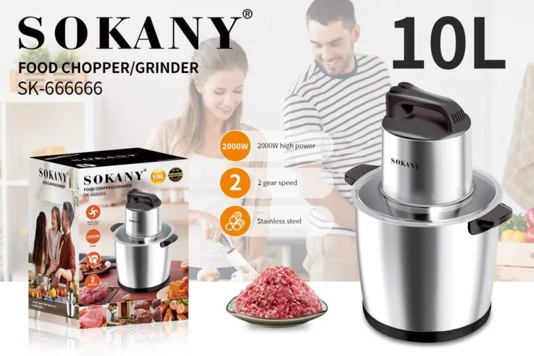 SOKANY SK-666666 Elektrischer Zerkleinerer-Mixer mit 2000-W-Motor und 10 l Fassungsvermögen 1
