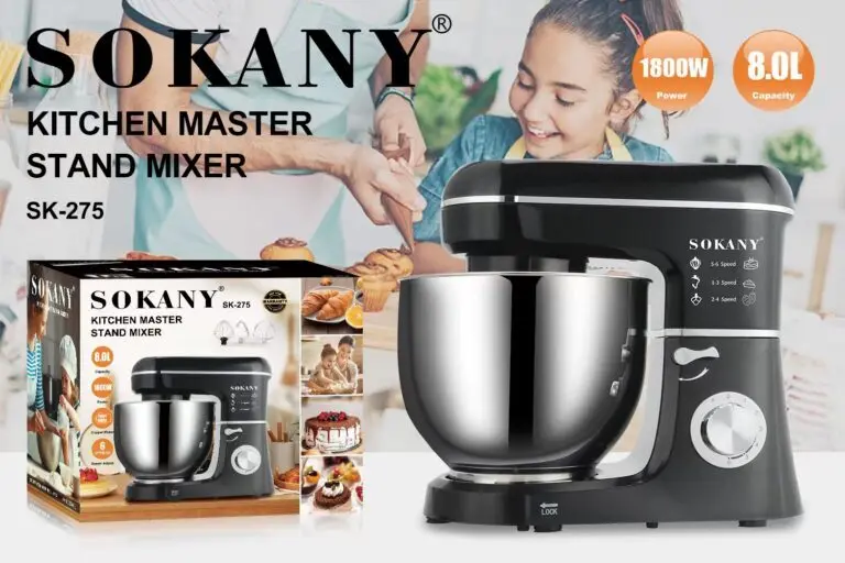 Powerful SOKANY SK-275 Stand Mixer with 8.0L Capacity | 6 Speeds +
