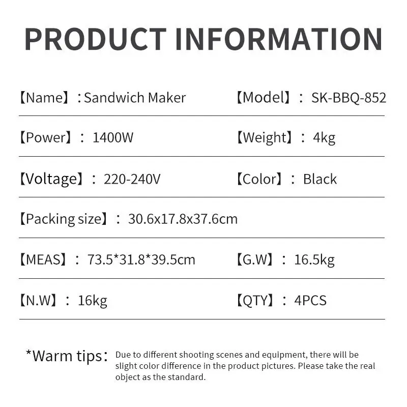 Sandwich Maker Company Empresa Cierre con clip para un cierre seguro 5